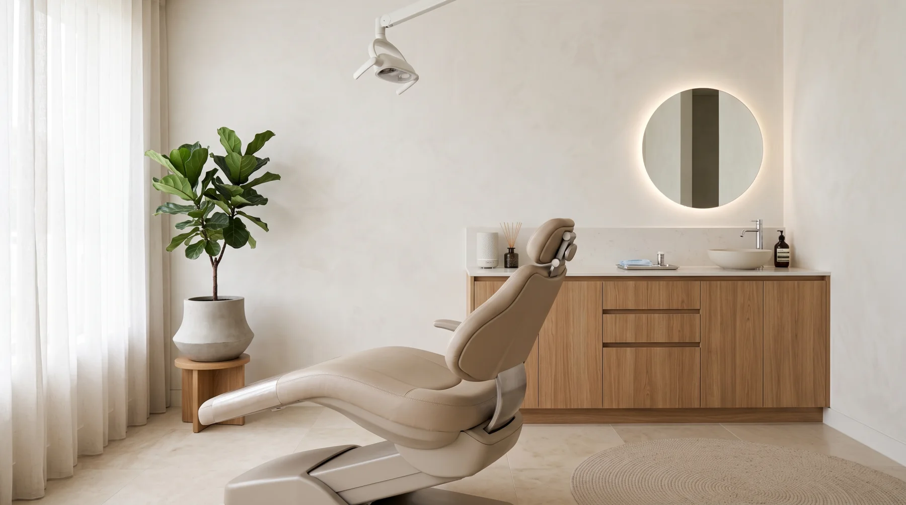 A calm treatment room at the clinic